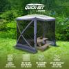 CLAM Pop Up Screen Tent, 6' x 6' Outdoor Camping Gazebo, Portable 4-Sided Canopy with Ground Stakes & Carry Bag, Traveler, Blue view 3