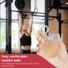 HERCHR Rock Climbing Training Pull Up Ball Hold Grips, Wooden Non-Slip Hand Grips Balls & Straps for Strength Training, Forearm and Chin Up Bar, Kettlebell, Barbell, Home Gym Workout view 3