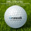 Crawell Personalized Custom Golf Balls - 3 Pack Golf Balls For Men - Customized Text or Logo Image Upload Gifts view 2