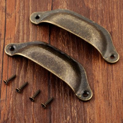 Southst 2pcs Shell Drawer Handles 98x35mm Handle Furniture Knobs Hardware Cupboard Furniture Hardware - (Color: A)