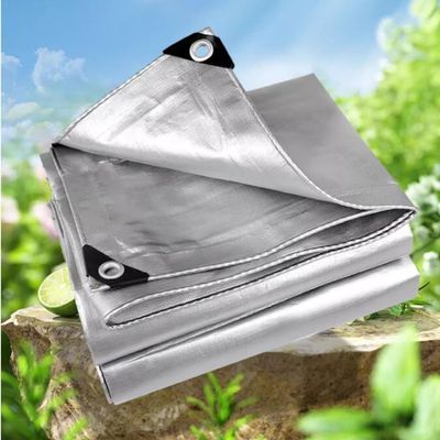 Zfmnoyev Heavy Duty Waterproof Tarp, Flame Retardant Tarpaulin with Grommets, Tear Resistance, Durable Outdoor Car Canopy Tent Cover (Color : Gray, Size : 3x3m)