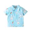 Long Sleeve 2t Toddler Boys Girls Short Sleeve Easter Cartoon Rabbit Printed Kids Tops T Shirt (Blue, 18-24 Months) view 1