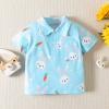 Long Sleeve 2t Toddler Boys Girls Short Sleeve Easter Cartoon Rabbit Printed Kids Tops T Shirt (Blue, 18-24 Months) view 2