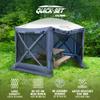 CLAM 12.5 x 12.5 Feet Quick-Set Pavilion Portable Outdoor Canopy Shelter, Slate Blue  Pop-Up Gazebo Camping Tent with Wind Panels and Bug Mesh Screen view 2