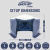 CLAM 12.5 x 12.5 Feet Quick-Set Pavilion Portable Outdoor Canopy Shelter, Slate Blue  Pop-Up Gazebo Camping Tent with Wind Panels and Bug Mesh Screen view 3