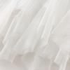 Women's Tulle Mini Skirt Ruffled Mesh Puffy Ballet Tutu Skirts 50s Carnival Party Elastic Waist Short Underskirts (White, One Size) view 4