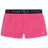 Nautica Girls' Pull-On Shorts with Logo Elastic Waistband, Carmine Rose, 2T view 1