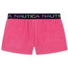 Nautica Girls' Pull-On Shorts with Logo Elastic Waistband, Carmine Rose, 2T view 2