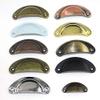Southst Retro Jewelry Box Cabinet Cupboard Dresser Drawer Pull Handles Kit Brass Shell Antique Drawer Door Handle Furniture Home - (Color: Yellow Bronze) view 3