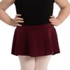Capezio Curved Pull-On Skirt - Girls, Burgundy, Intermediate view 1