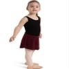Capezio Curved Pull-On Skirt - Girls, Burgundy, Intermediate view 2