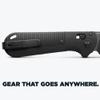 Benchmade - Redoubt Tactical, Every Day Knife, Serrated Edge, Drop-Point Blade with Black Grivory Handle (430SBK-02) view 4