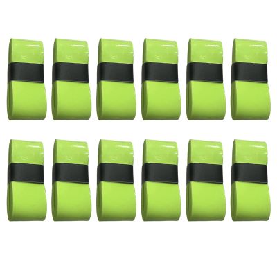 cdar 12Pcs Pickleball Grip Tapes, Pickleball Grip Tapes Self-Adhesive Slip Resistant Super Absorbent Vivid Color Universal Tennis Racket Grip Tape Overgrip Fluorescent Green