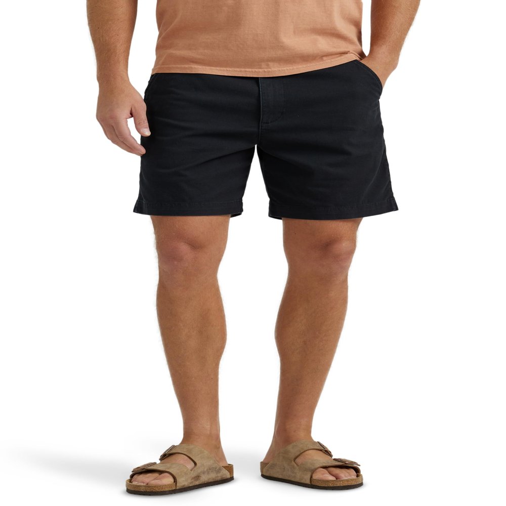 Wrangler Authentics Men's Flat Front Short, George Black, 46W x 7L