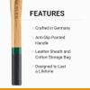 Adler Rheinland Throwing Hatchet - World Axe Throwing League Compliant (1.95lbs, 15.75" Hickory Handle) - German-Made Throwing Axe with Sheath (Green Stripe) view 3