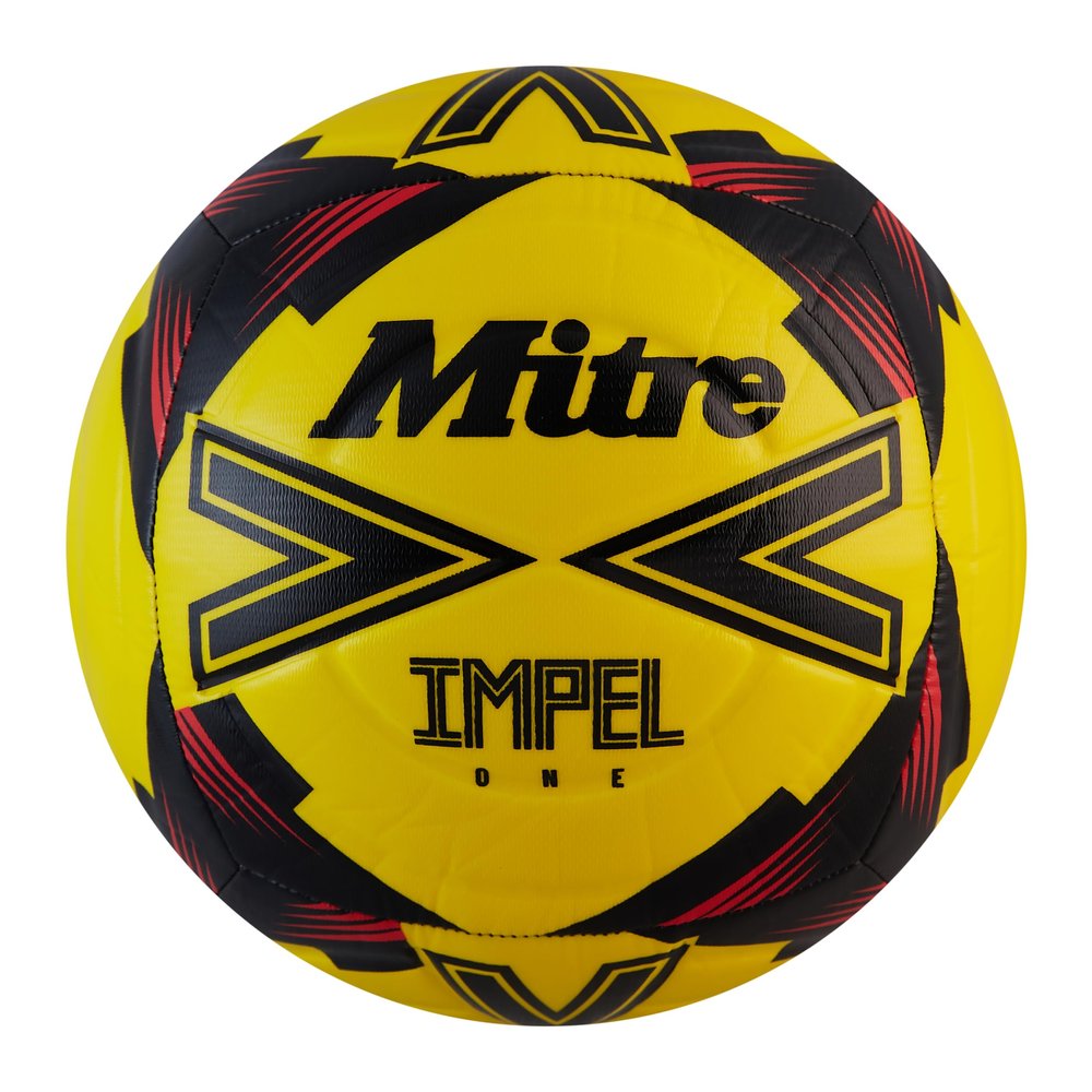 Mitre IMPEL Soccer Ball  Training Soccer Balls for Kids & Youth - Durable 6-Panel Construction - Soft-Touch Foam & Hyperflow Grooves - All-Weather Soccer Practice Equipment for Grass or Astroturf