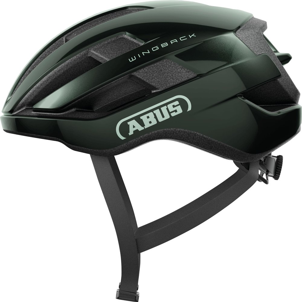 ABUS WingBack Adult Road Bike Helmet (Moss Green, Medium)