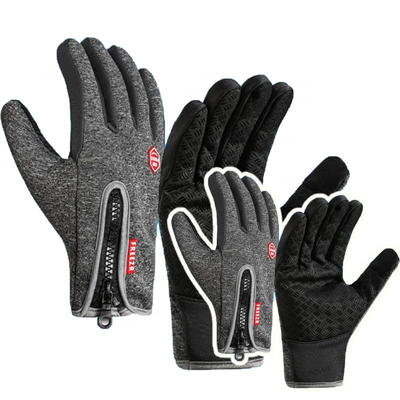 Vdeaszo Ultimate Waterproof & Windproof Thermal Non-Slip Gloves, Thermal Touch Screen Winter Gloves, Warm Mittens Men Women Touchscreen