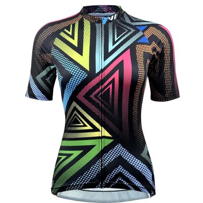 Wulibike Cycling Jersey Women Short Sleeve,Mountain Bike Shirt for Womens Biking Top UPF Cycle Bicycle Jerseys with 4 Pockets