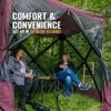 CLAM Pop-Up Screen Tent, 6' x 6' Outdoor Camping Gazebo, Portable 4-Sided Canopy with Ground Stakes & Carry Bag, Traveler, Plum view 4