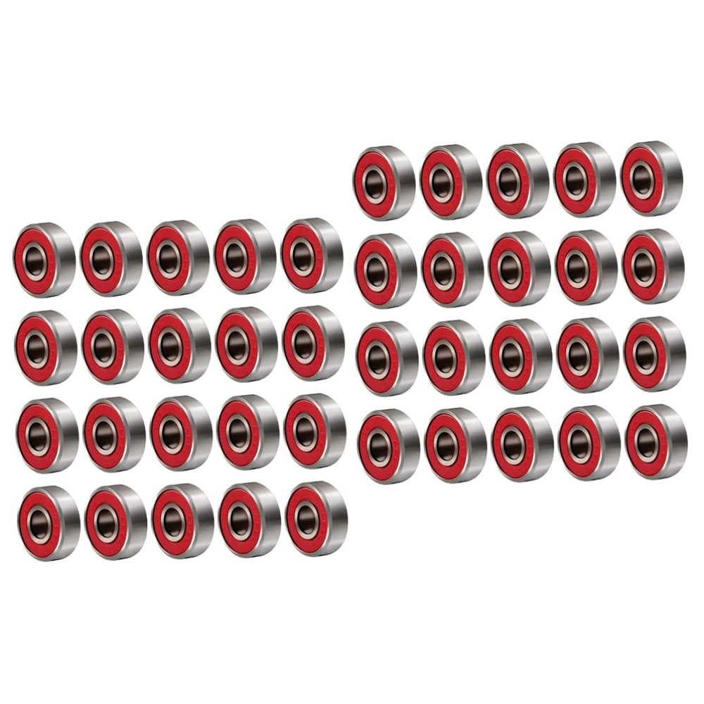 BESPORTBLE 40pcs Sealed Inline Skate and Skateboard Wheel Bearings Red Cover Noise Skateboards Roller Skates and Scooters
