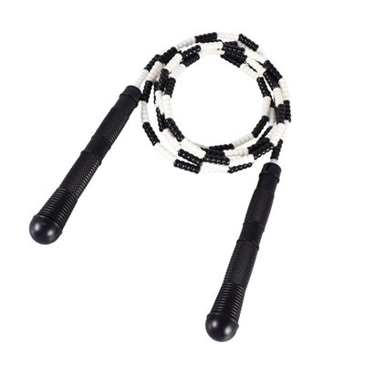 BESPORTBLE Bamboo Joint Pvc Skipping Rope Durable Exercise Jump Rope for Fitness Training Tangle Design for All Ages and Skill Levels Black