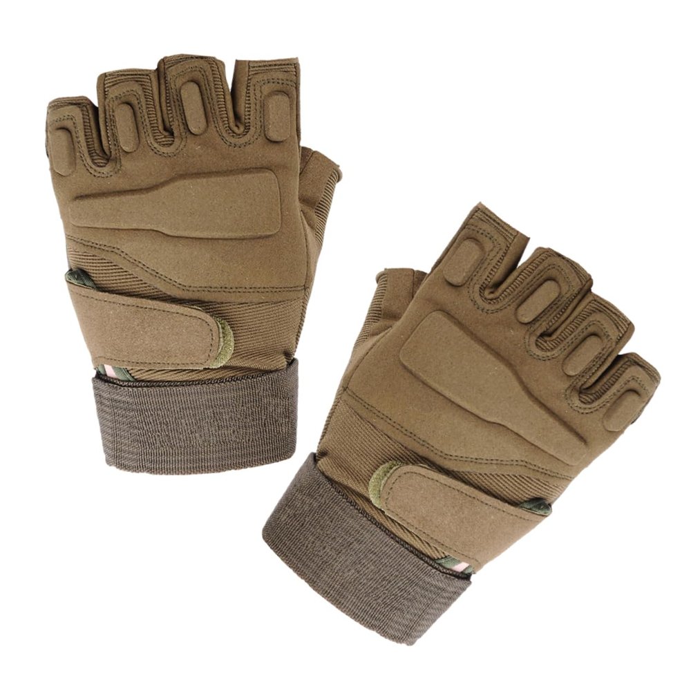 BESPORTBLE Half Finger Cycling Gloves Breathable Shockproof Outdoor Sports Gloves for Men Women Warm - Design for Cycling Running Hiking Fishing Green