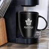 Rico Industries NHL Hockey Toronto Maple Leafs Sunburst Black 18oz Laser Engraved Ceramic Lustre Mug view 2