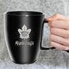 Rico Industries NHL Hockey Toronto Maple Leafs Sunburst Black 18oz Laser Engraved Ceramic Lustre Mug view 3