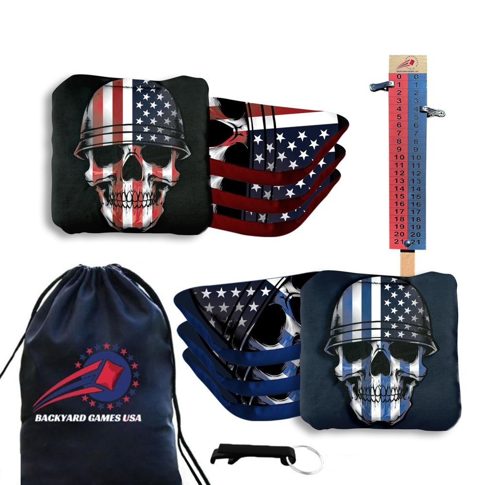 BackYardGamesUSA CornholeGamesUSA Pro Cornhole Bags Sets of 8 Regulation Professional, Tournament Slick n Stick Corn Hole Beans Bags for Cornhole Games
