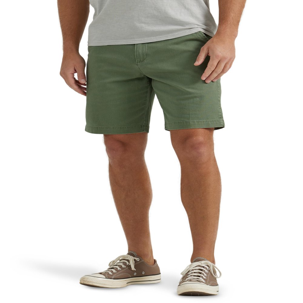 Wrangler Authentics Men's Flat Front Short, Fourleaf Clover, 34W x 9L
