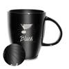 Rico Industries NHL Hockey St. Louis Blues Sunburst Black 18oz Laser Engraved Ceramic Lustre Mug view 1