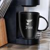 Rico Industries NHL Hockey St. Louis Blues Sunburst Black 18oz Laser Engraved Ceramic Lustre Mug view 2