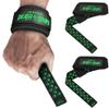 JerkFit Death Straps - Green Weight Lifting Straps for Men Women - Durable Wrist Straps for Weightlifting, Gym Workouts, Deadlifts, Powerlifting- Gym Straps With Ultra Thick Neoprene Padded Wrist Wrap view 1