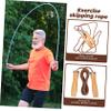 YARNOW 5pcs Portable Weighted for Fitness Training Cowhide Wooden Handle Jump Rope for Exercise view 3