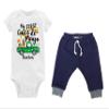 Personalized My First Cinco De Mayo Mexican May 5th Denim Jeggings Green Truck Party Celebration Coming Home Outfit- Bodysuit, Pants (Short Sleeve Bodysuit Only, 9-12M (12M)) view 1