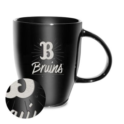 Rico Industries NCAA UCLA Bruins Sunburst Black 18oz Laser Engraved Ceramic Lustre Mug