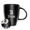 Rico Industries NCAA UCLA Bruins Sunburst Black 18oz Laser Engraved Ceramic Lustre Mug view 1