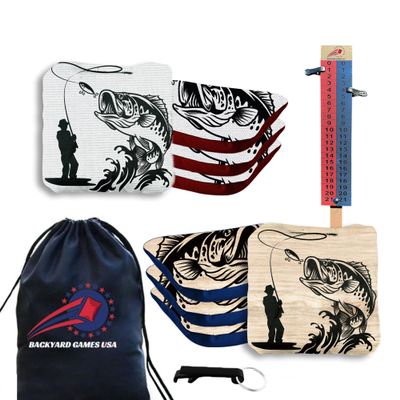 BackYardGamesUSA CornholeGamesUSA Pro Cornhole Bags Sets of 8 Regulation Professional, Tournament Slick n Stick Corn Hole Beans Bags for Cornhole Games