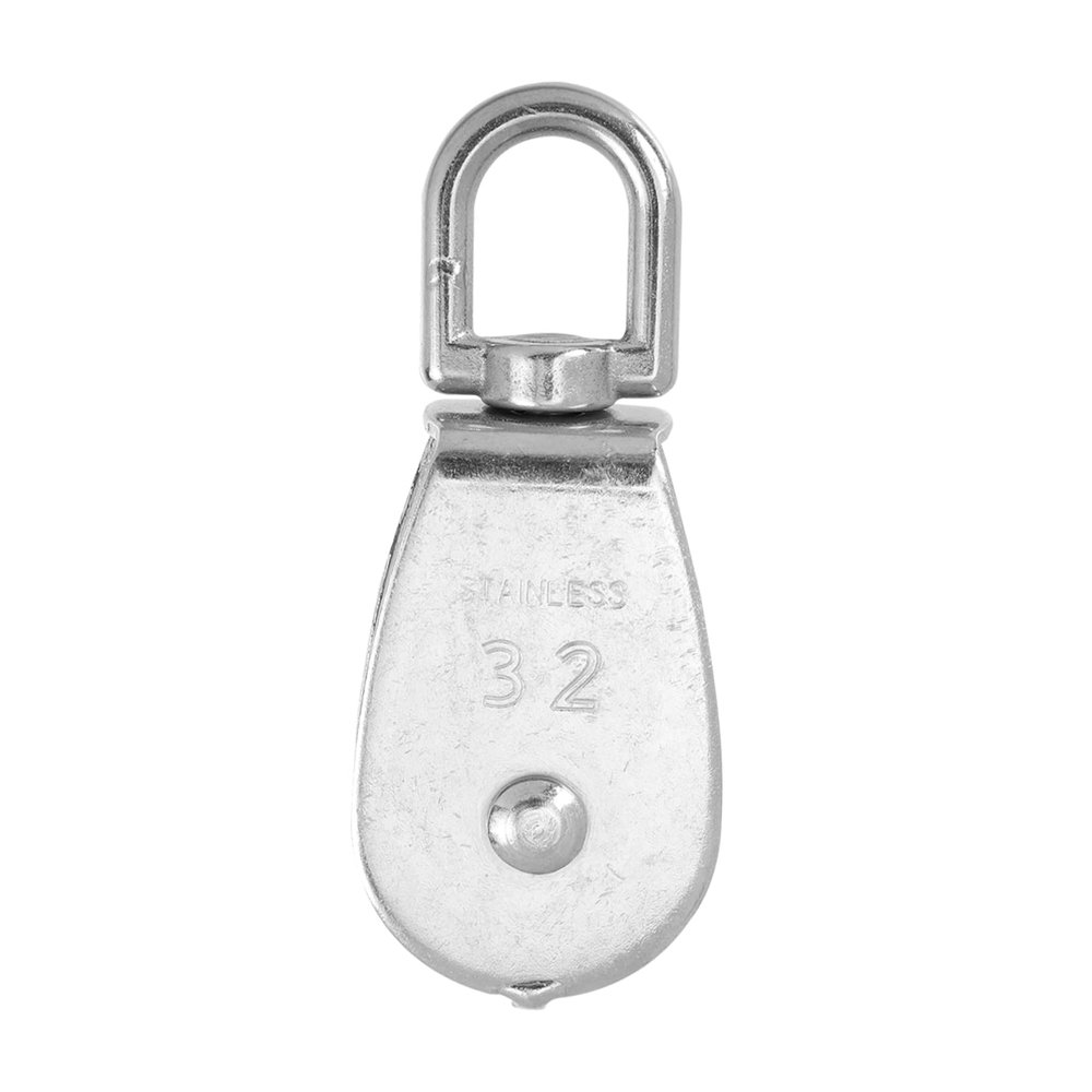 BESPORTBLE Stainless Steel Lifting Pulley Heavy Duty Single Pulley Block with Rotation for Smooth Rope Handling Lifting and High-Altitude Operations