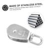 BESPORTBLE Stainless Steel Lifting Pulley Heavy Duty Single Pulley Block with Rotation for Smooth Rope Handling Lifting and High-Altitude Operations view 4