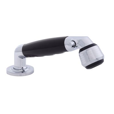 Ambassador Marine Deck-Mount Sprayer- Classic Black Sprayer, 6' Stainless Steel Hose, Low Profile Holder - 134-0034-KP-W