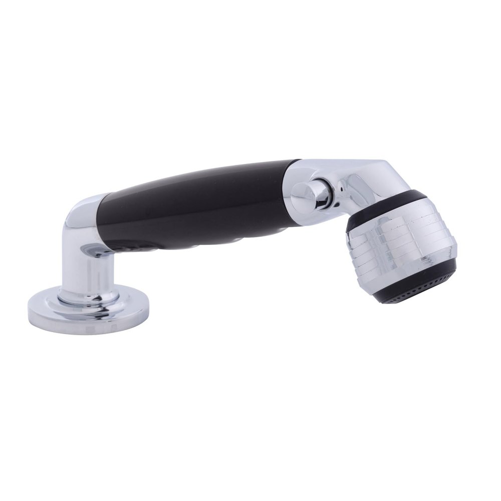Ambassador Marine Deck-Mount Sprayer- Classic Black Sprayer, 6' Stainless Steel Hose, Low Profile Holder - 134-0034-KP-W