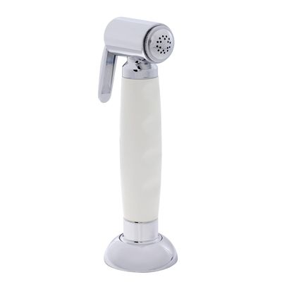 Ambassador Marine Deck-Mount Sprayer- Hammer-Head Warm White Sprayer, 6' Stainless Steel Hose, Elite Holder - 134-0044-WH-W