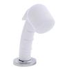 Ambassador Marine Deck-Mount Sprayer- Small Arctic White Sprayer (No Eyelet for Hanging), 6' White Rubber Hose, Low Profile Holder - 134-0049-AW-W view 1