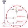 Ambassador Marine Deck-Mount Sprayer- Hammer-Head Warm White Sprayer, 10' White Rubber Hose, Elite Holder - 134-0042-WH-W view 4