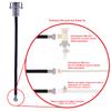 Ambassador Marine Deck-Mount Sprayer- Hammer-Head Black Sprayer, 6' Black Rubber Hose, Elite Holder - 134-0040-KP-W view 4