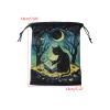 BANYUP Drawstring Dices Bag Astrolabes Divinations Tarots Card Bag Board Game Mini Flannelette Jewelry Packaging Storage Pouch Mini Drawstring Bags view 4