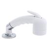 Ambassador Marine Deck-Mount Sprayer- Small Arctic White Sprayer (No Eyelet for Hanging) w/Elbow, 10' White Rubber Hose, Low Profile Holder - 134-0048-AW-W