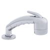 Ambassador Marine Deck-Mount Sprayer- Small Chrome Sprayer (No Eyelet for Hanging) w/Elbow, 6' White Rubber Hose, Low Profile Holder - 134-0020-CW-W view 1